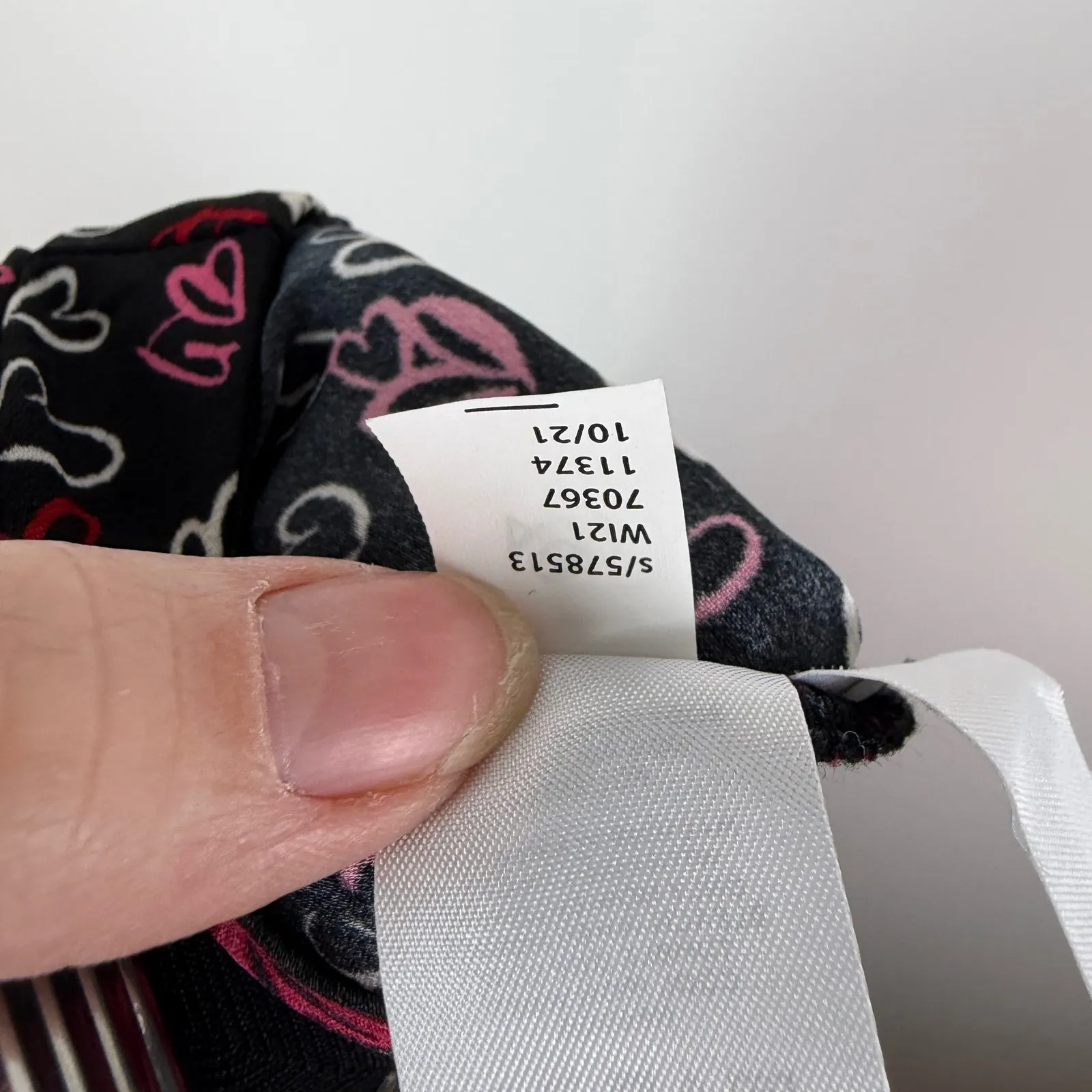 LOFT Black Heart Print Midi Skirt Size 2 Coquette Valentines Romantic Y2K Girly - Image 9