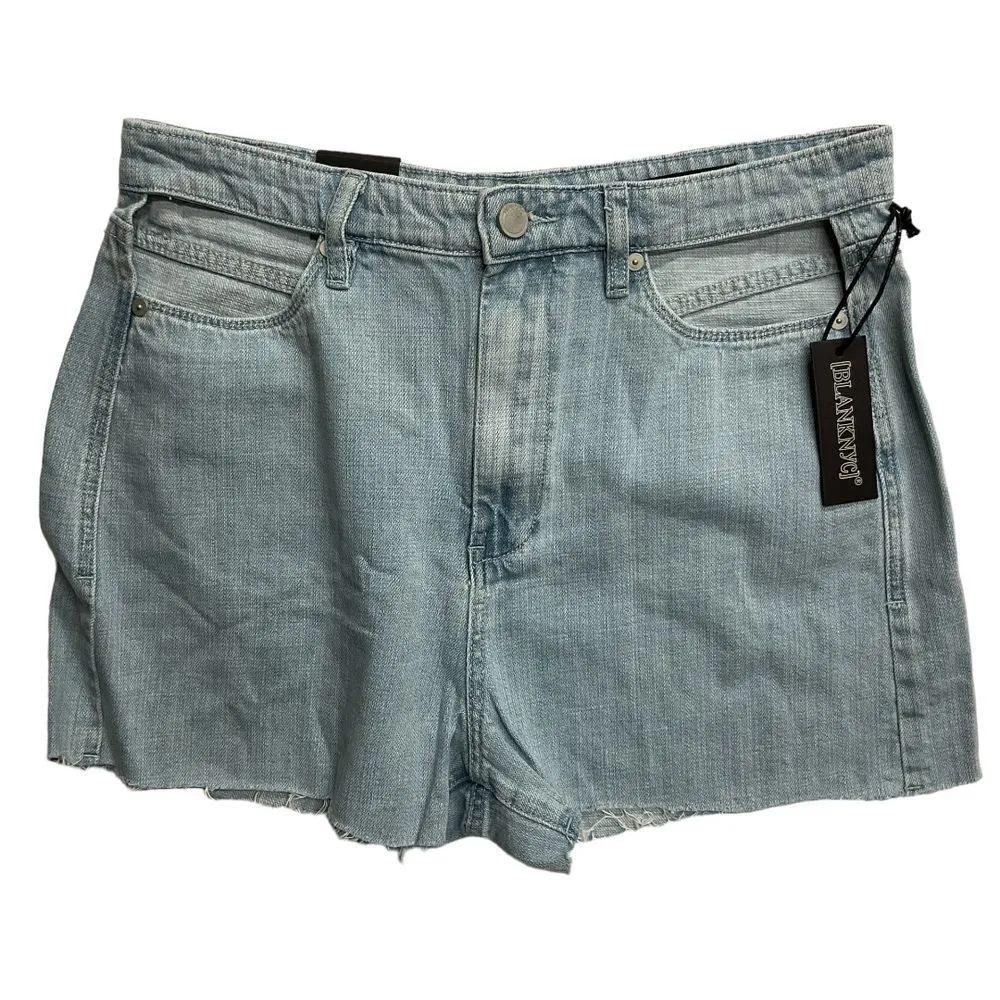 Blank NYC Women's Cut Out Pockets High Waist Raw Hem Denim Shorts Size 30‎ - Image 5