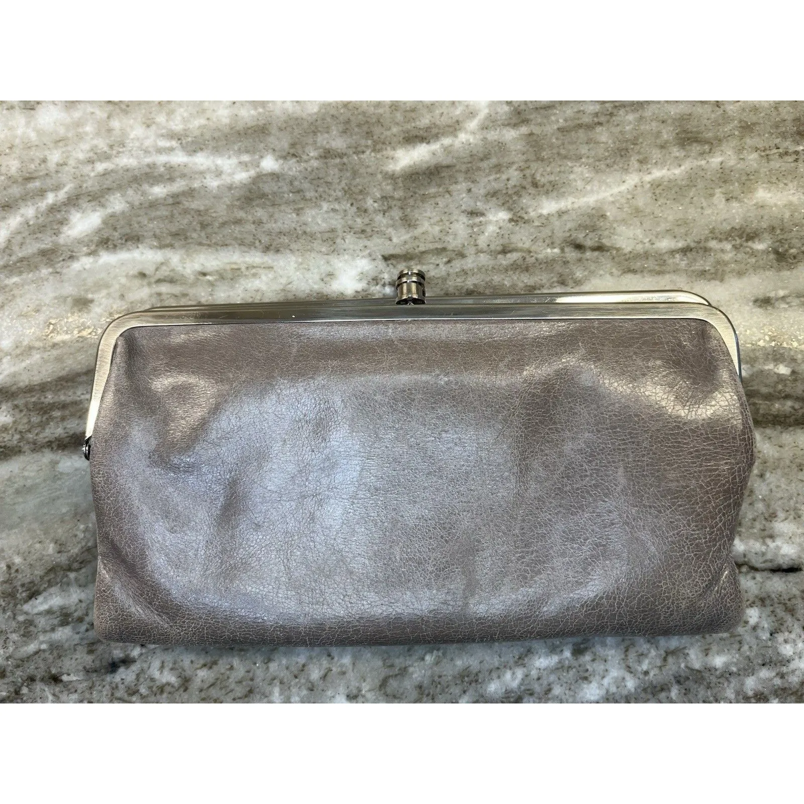 HOBO International Lauren Wallet 10th Birthday Clutch Gray Happy Birthday - Image 2