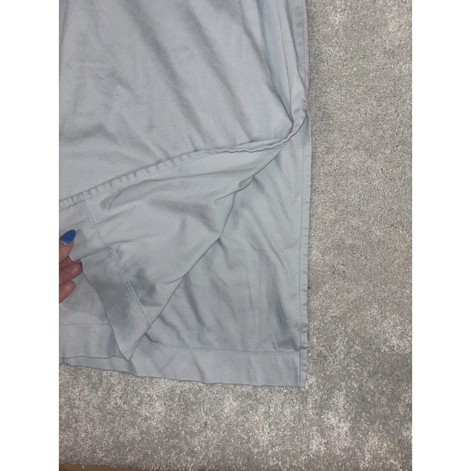 Everlane Womens The Luxe Cotton Short Sleeve‎ Tie Midi Dress Light Blue Sz XS - Image 5