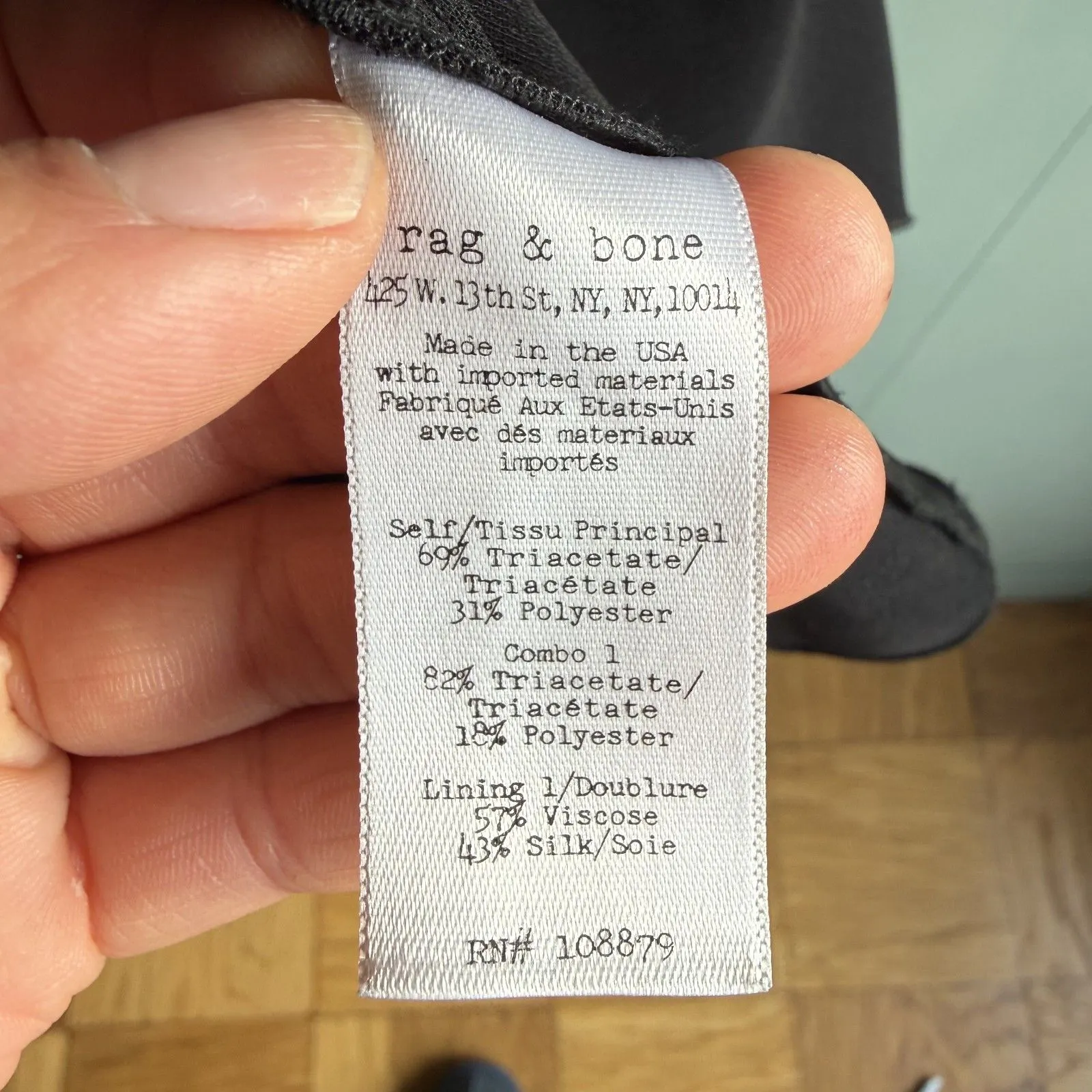 Rag & Bone $275 Fernanda Black Sleeveless Crepe V-Neck Top w/ Cutout, Size XS - Image 13