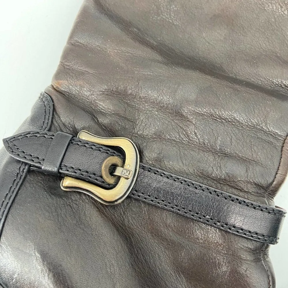 FENDI Brown Black Leather Two Tone Boots - Image 20