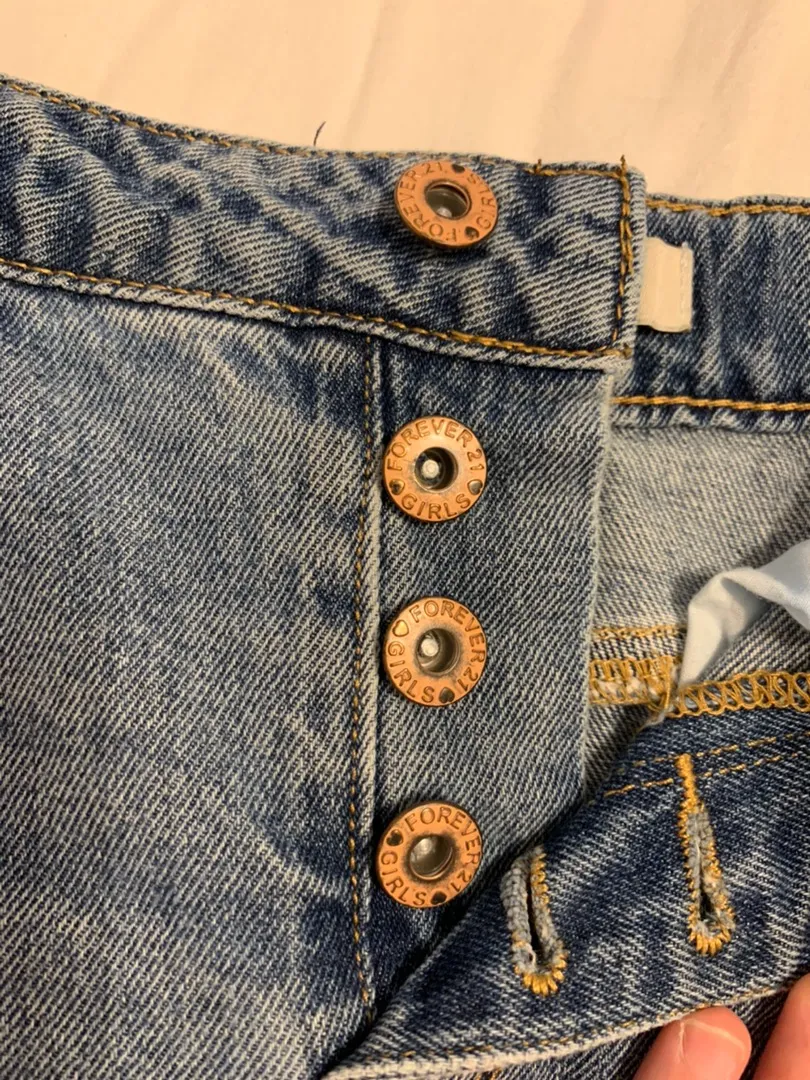 Ripped Denim Skirt - Image 6