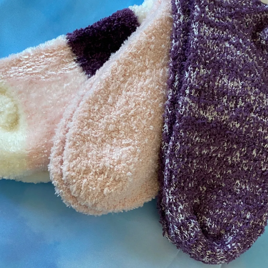 NWT Nine West Lounge Cozy Socks in Purple, Pink, and White - Image 2