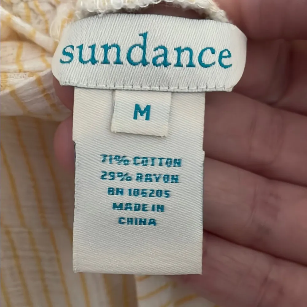 Sundance Sunshine Stripped Wide-Leg Pants Medium - Image 5