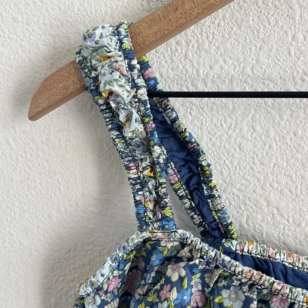 American Eagle Floral Coquette Mini Crop Stretch Strap Double Layered Large - Image 3