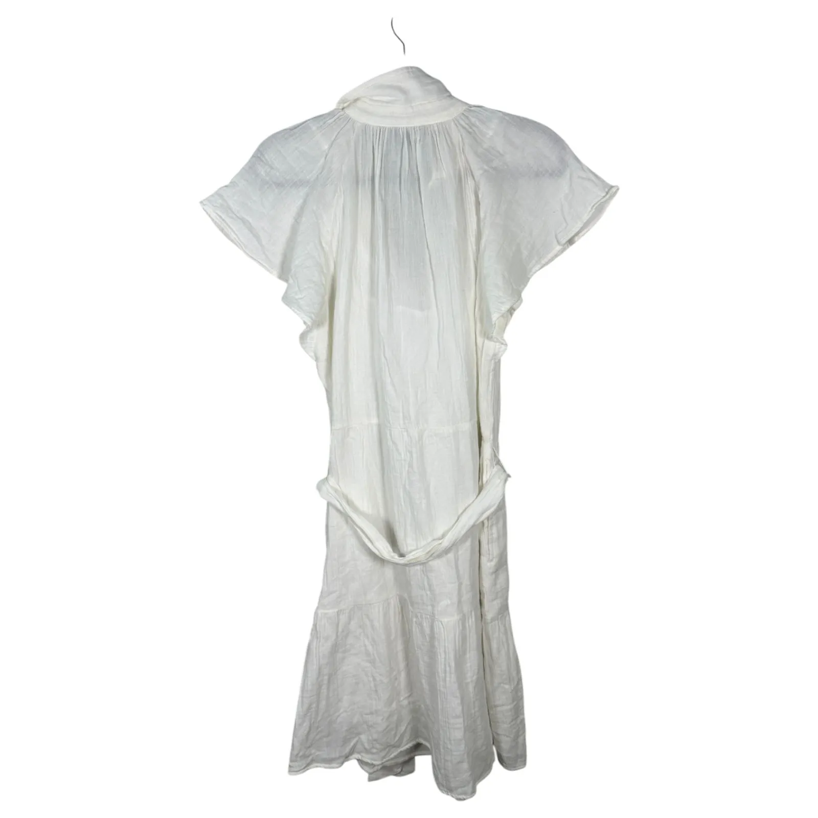 Gap Crinkle Gauze Flutter Sleeve Mini Shirt Dress Off White Medium NEW with Tags - Image 7