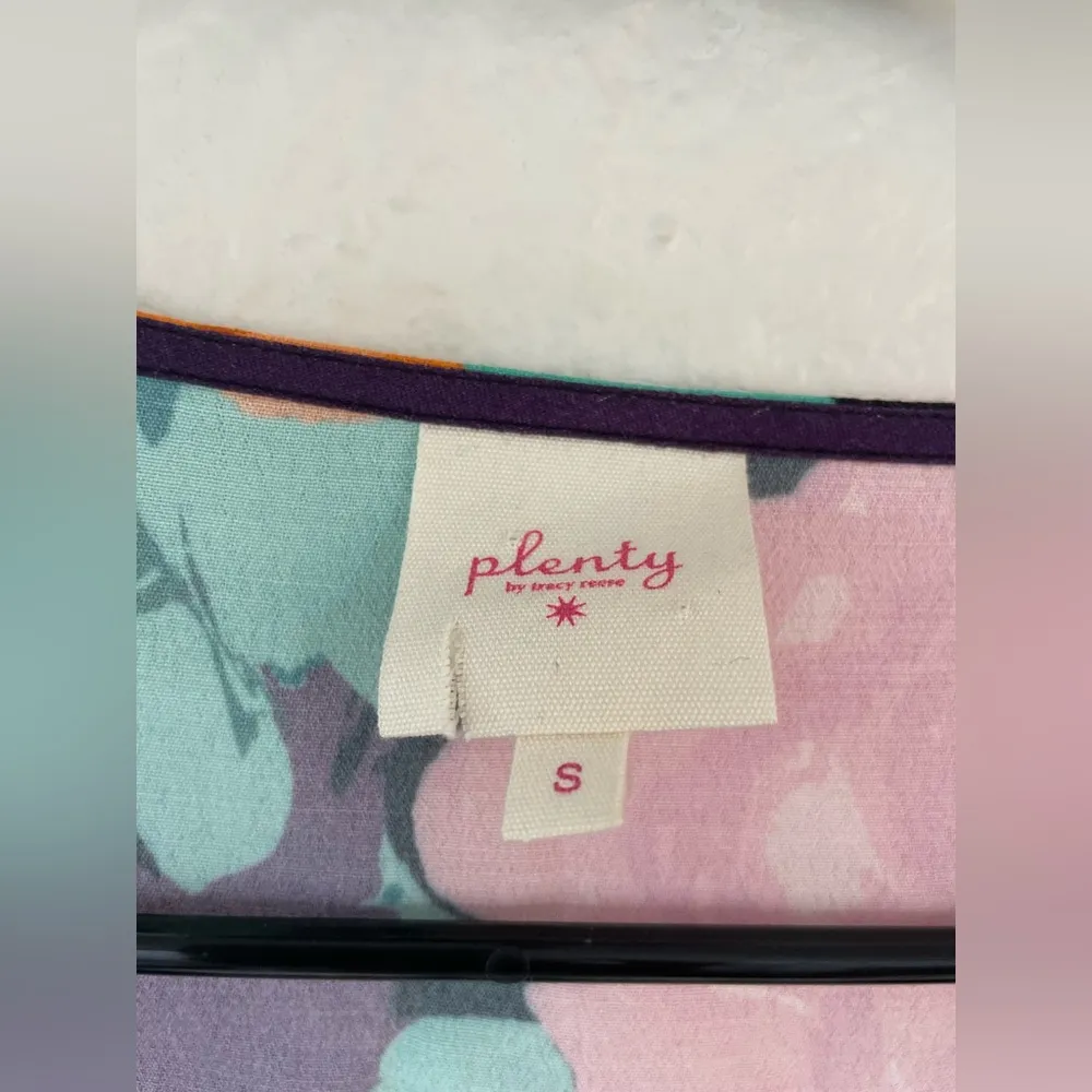 NWT Anthropologie Plenty by Tracy Reese Puff-Sleeved Floral Blouse Pink; size S - Image 5