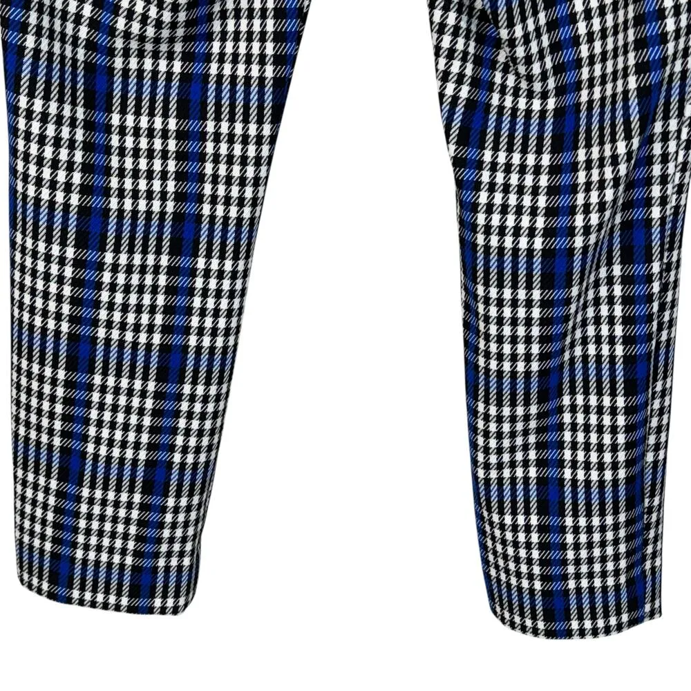 Banana Republic SZ 6 Sloan Pants Plaid Pockets Zip-Fly Mid-Rise Tapered Career - Image 6