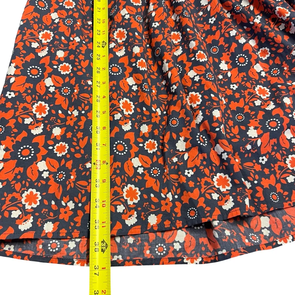 Never A Wallflower Womens Floral Babydoll Dress Size S Cottage Peasant Vacation Red - Image 7