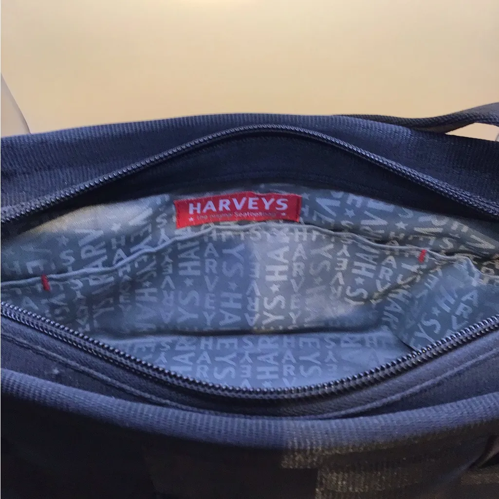 HARVEYS THE ORIGINAL SEATBELT BAG BLACK BAGUETTE PURSE SHOULDER W10” xH6”x D5.5” - Image 10