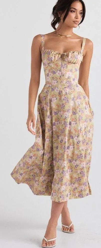 House of CB XS D-DD  'Carmen' Peony Print Bustier Sundress‎ NWOT size XS - Image 2