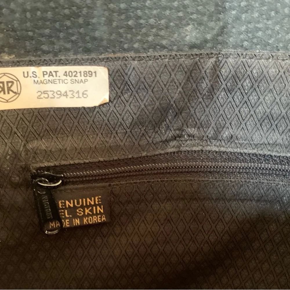 Vintage EEL Skin Black Handbag - Image 3