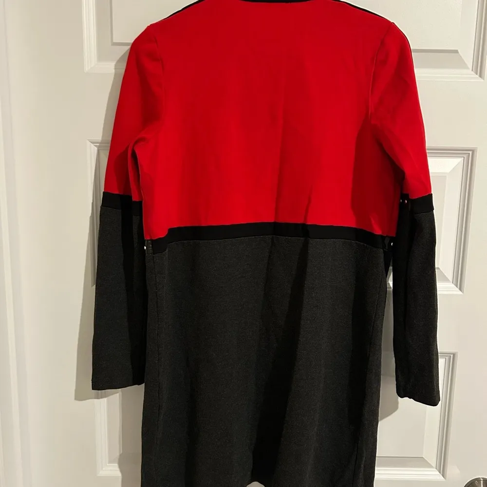 Joseph Ribkoff Colorblock Studded Jacket Red Black Size 6 - Image 10