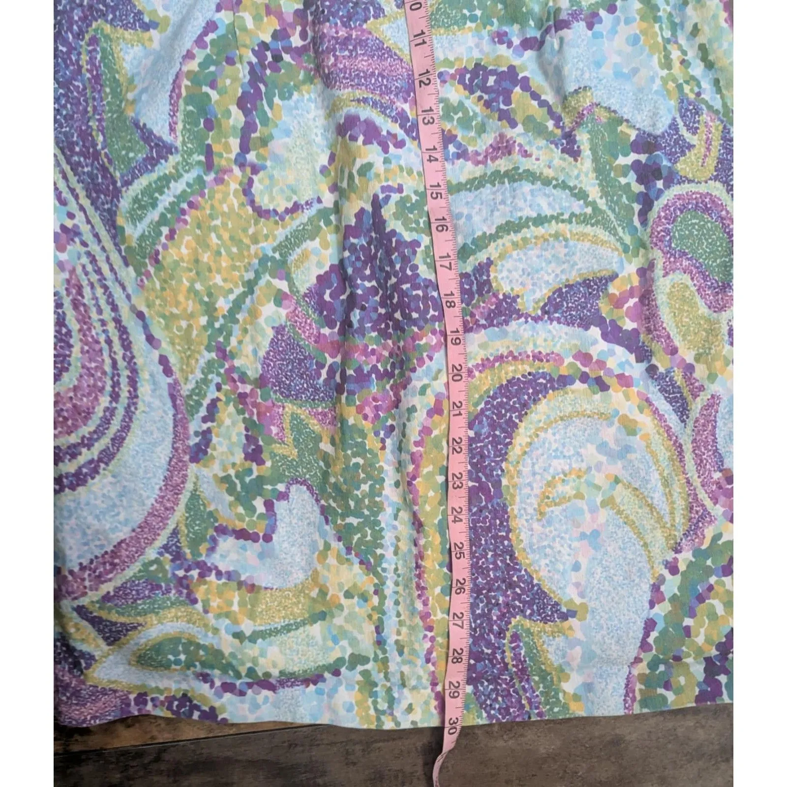 A Pea in the Pod Maternity Floral Mini Dress Abstract Pastel Pointillism - Image 8