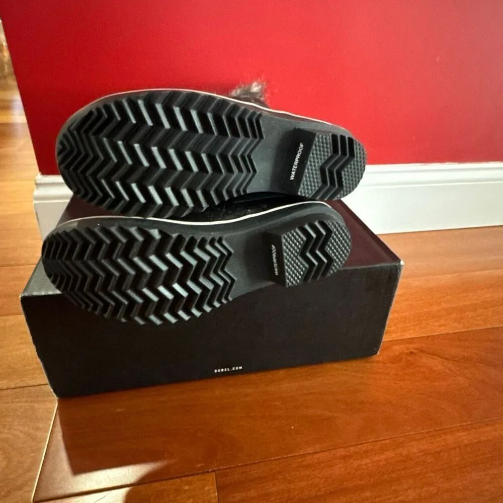 NWT Sorel Women's Tofino 2 Wp Winter Boots Black Stone Fur with Faux Fur Trim 5 - Image 8