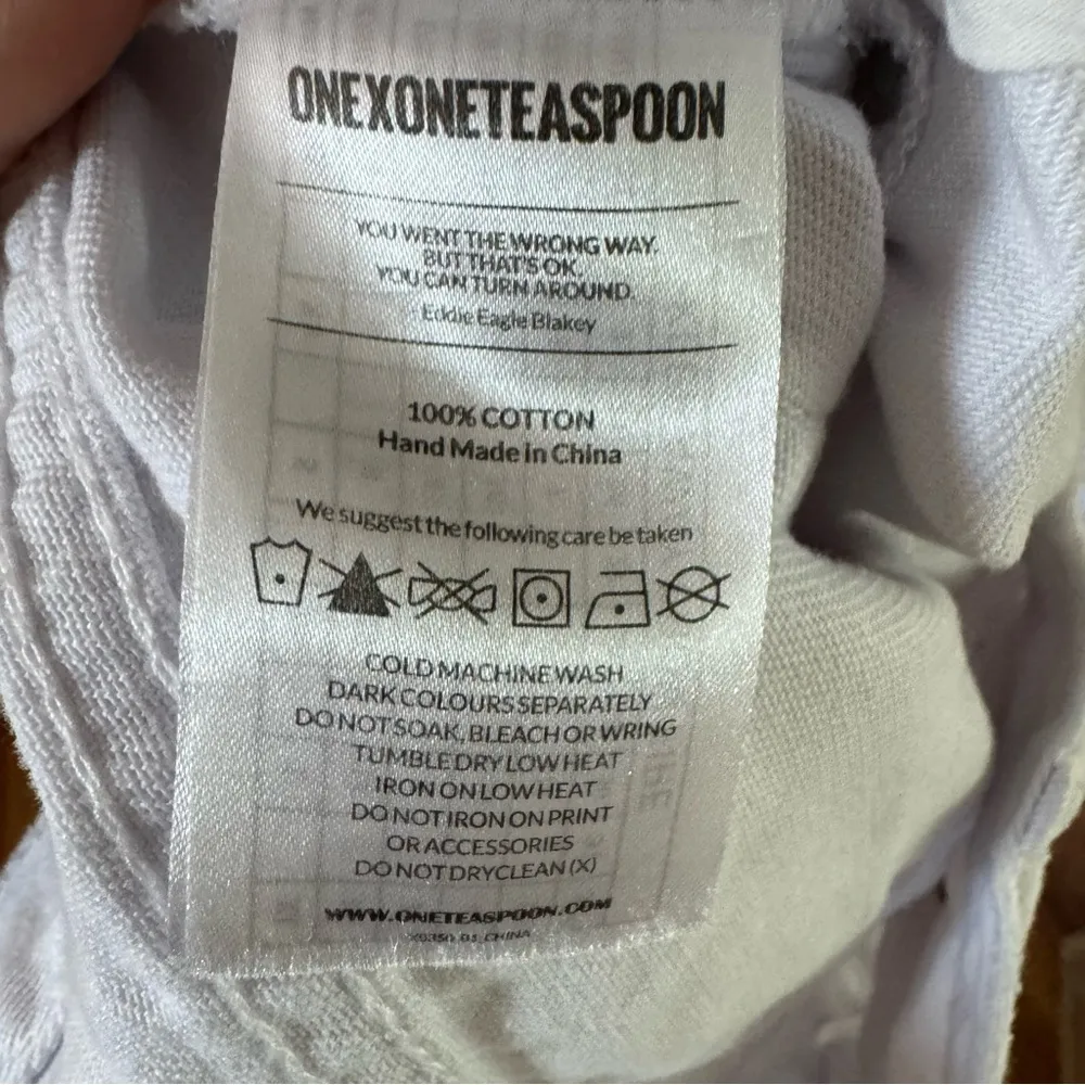 White Denim Bandit Shorts Relaxed Button Fly Size 27 - Image 10