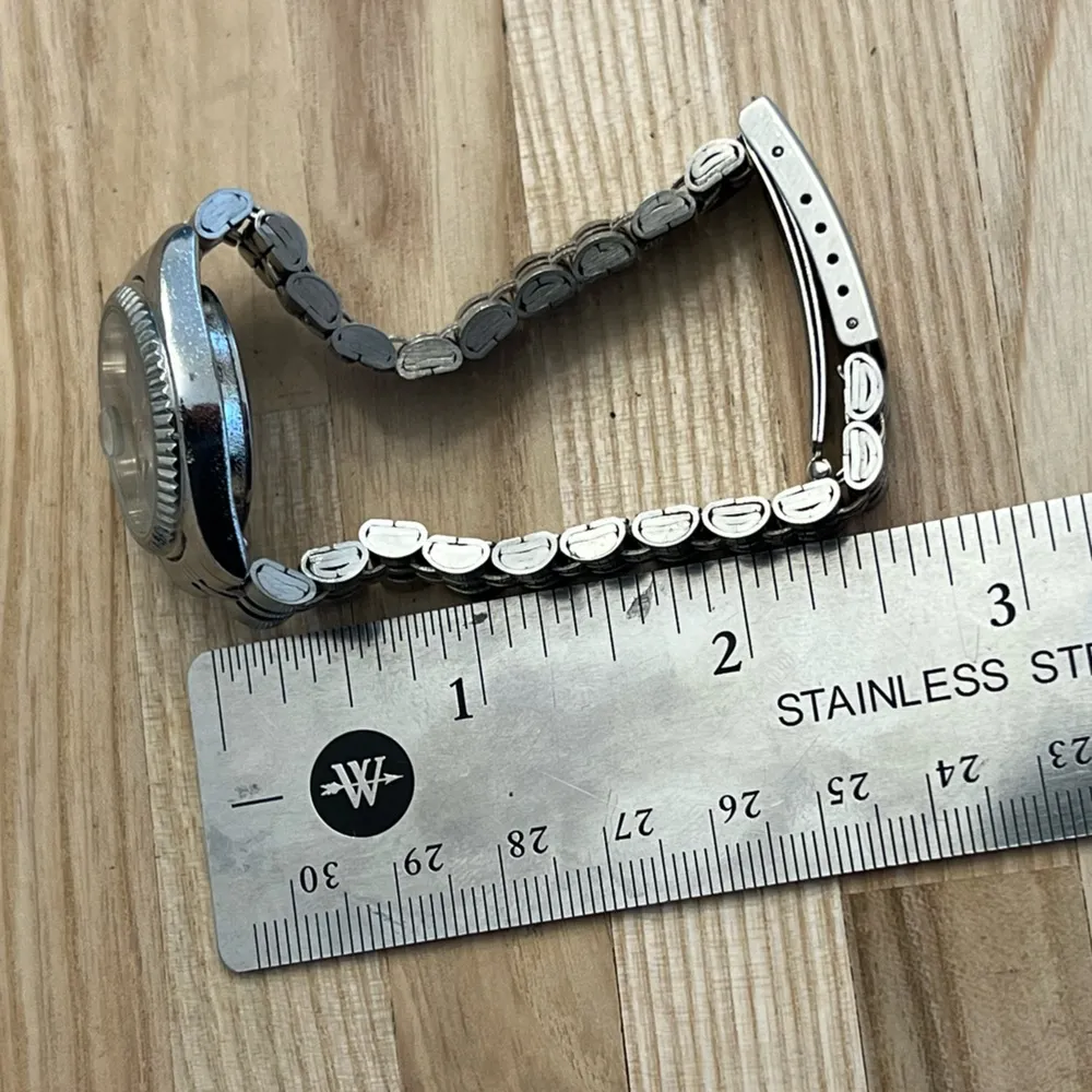 Andre Giroud Ladies Watch Blue Dial Stainless Steel Bracelet and Hands Date Wndw - Image 7