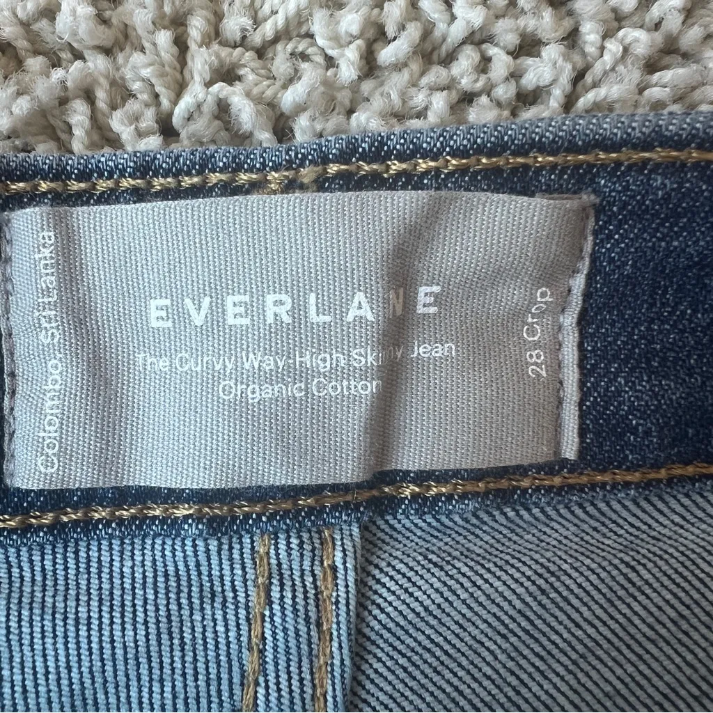 Everlane The Curvy Way High Skinny Jeans 28 Crop Medium Washed Blue B13 - Image 6