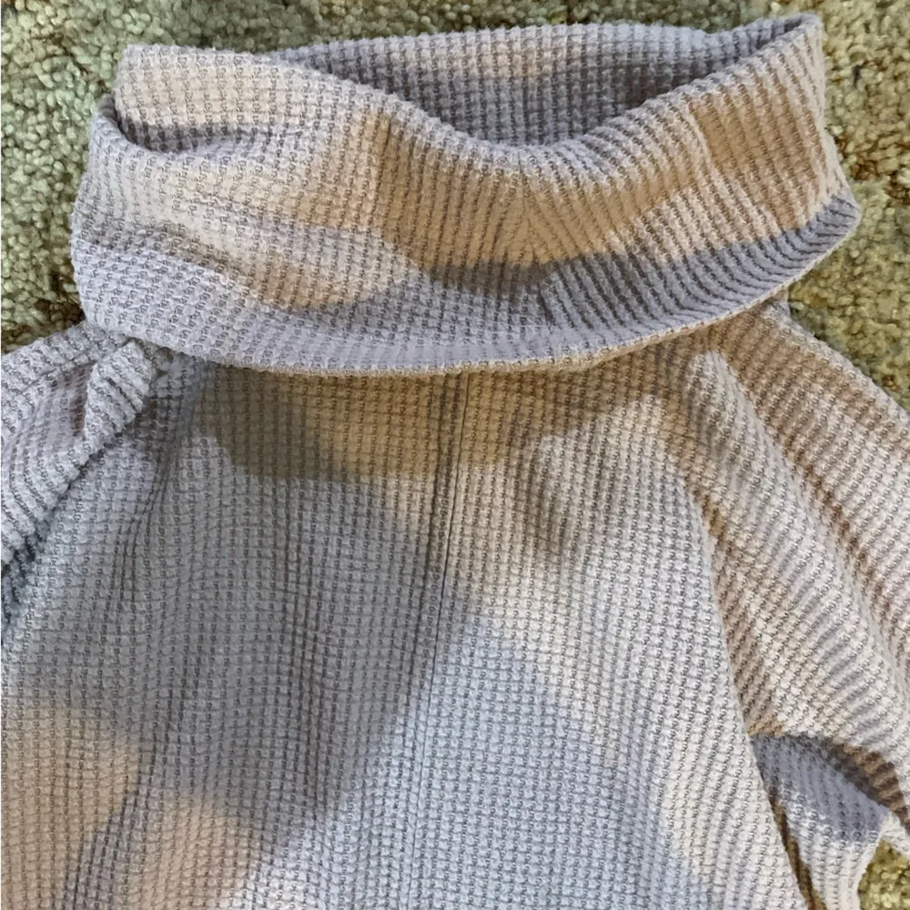Loft Turtleneck waffle knot sweater in Soft Lavender - Image 4
