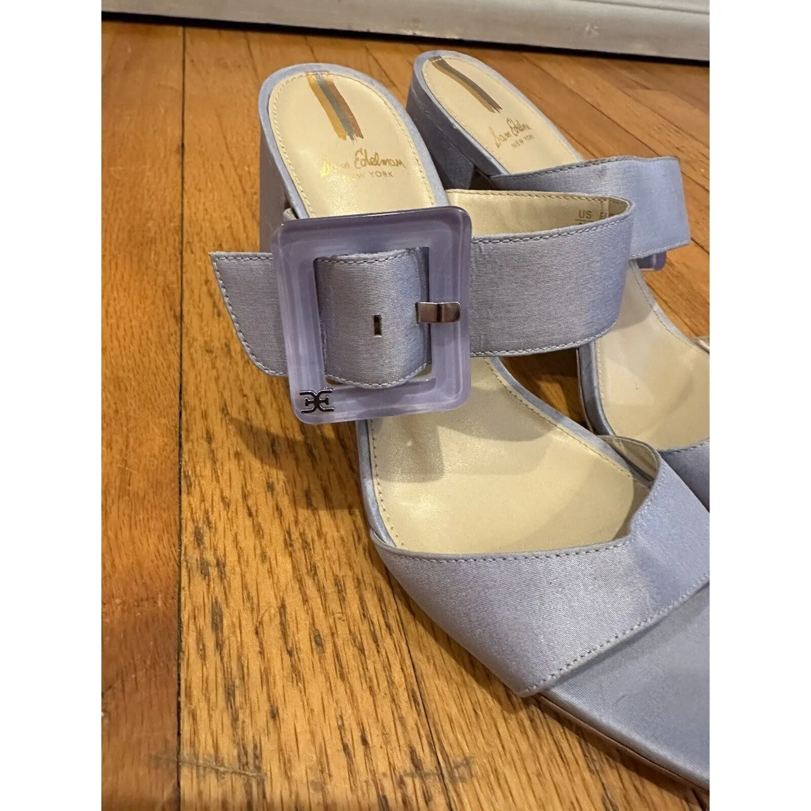 Sam Edelman Women's Dalton Heeled Sandal - Oslo Blue, 8 US Lilac GUC - Image 3