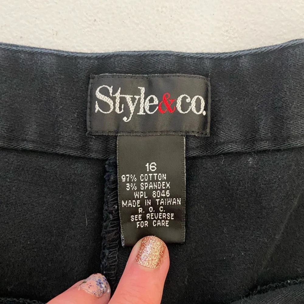 Style & Co women’s solid black khaki pocket stretch shorts summer spring size 16 - Image 4