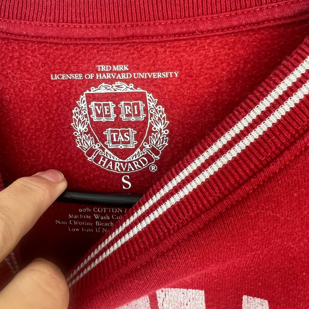 Harvard University Sweatshirt red Burgundy Size S 
Gently preloved - Image 5