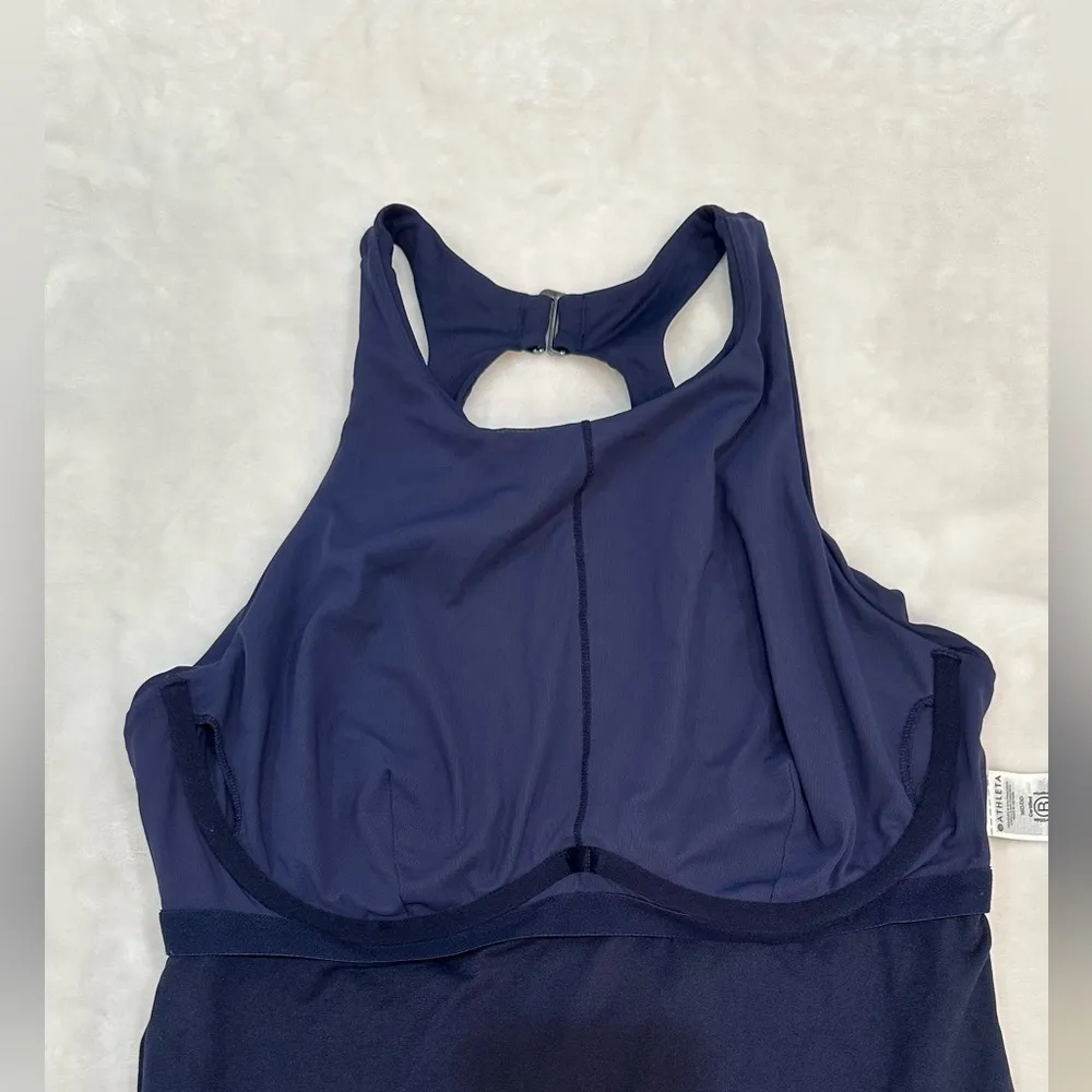 Athleta Navy Blue Women's Swim/Workout Top Size 38D/DD - Image 13