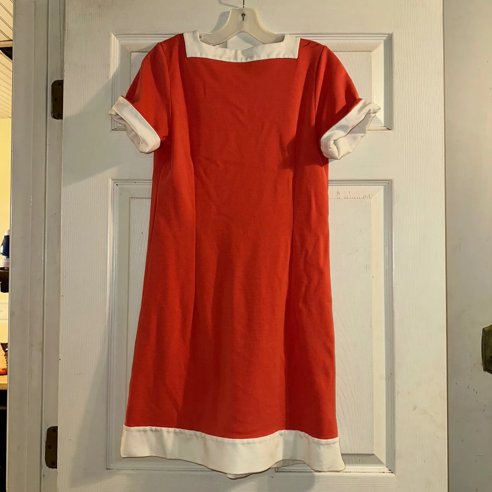 Lilly Pulitzer Womens Dress‎ Size 6 Red Orange White Shift Short Sleeve Pockets - Image 3