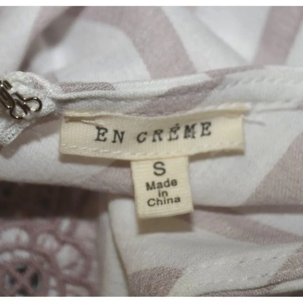 En Creme Ladies S Crop Wide Leg Striped Jumpsuit Romper Sleeveless Embroidered - Image 9