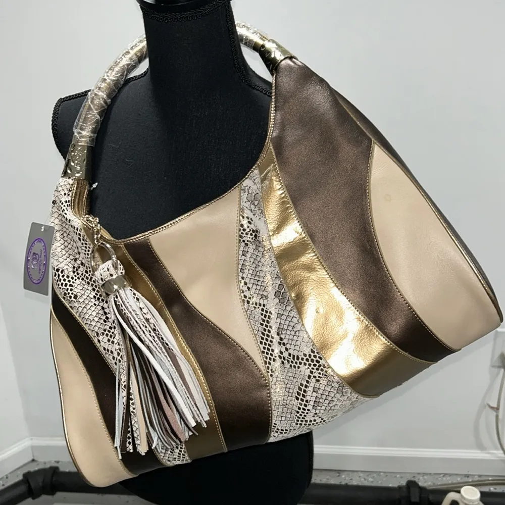 Original by Sharif purse with dust bag Gold - Image 14
