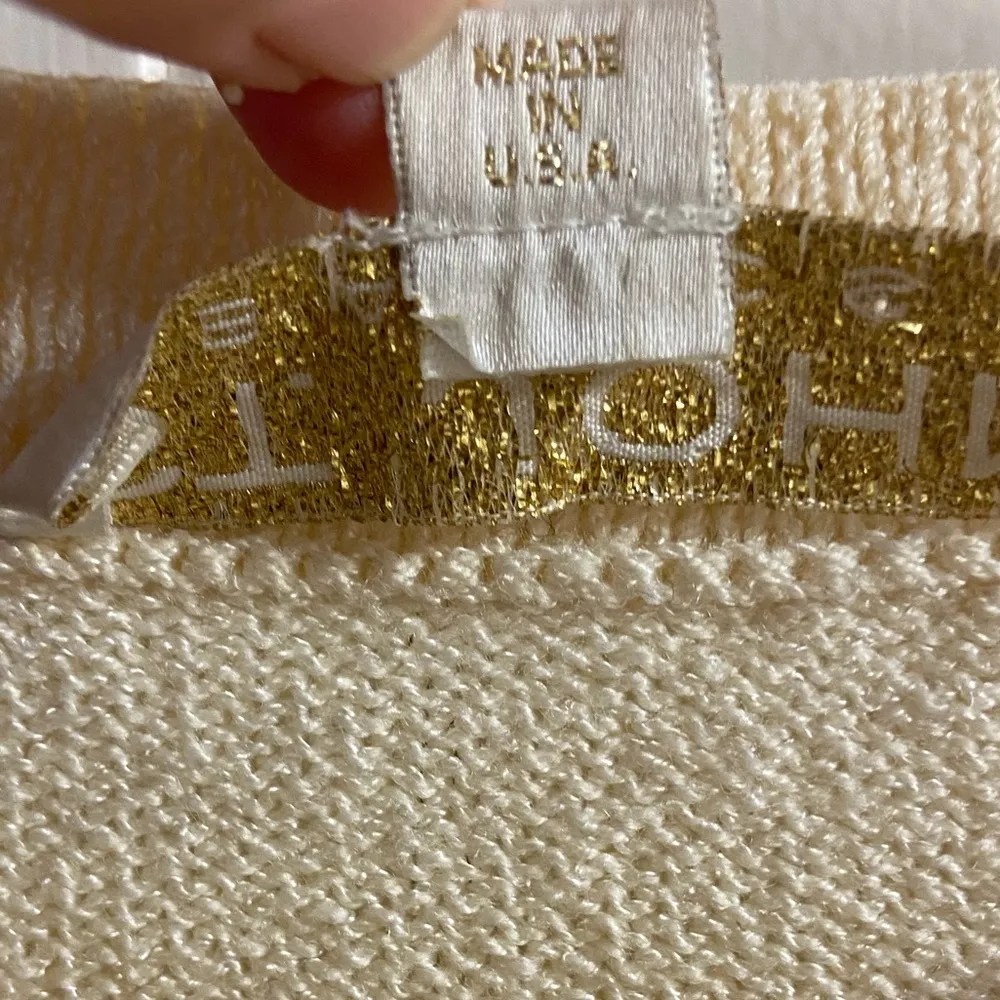 St. John  ivory crewneck pullover sweater vintage made in USA Medium - Image 7