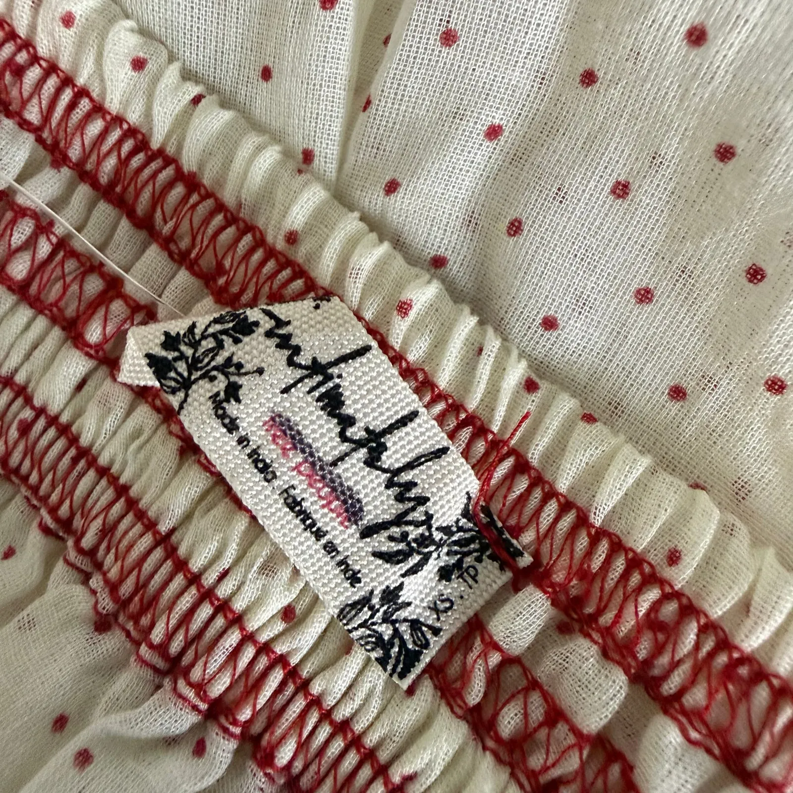 Free People bloomers shorts floral lace harem polka dots XS - Image 5