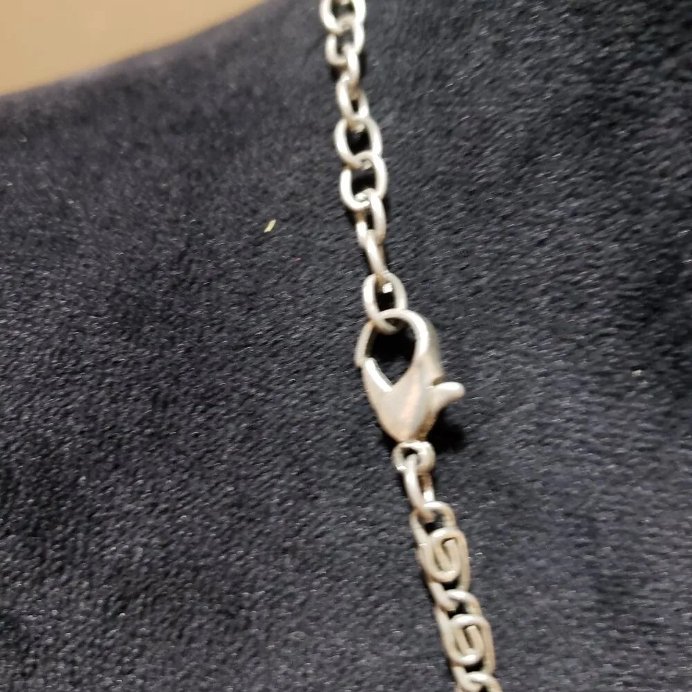 Womens Green Turquoise Triangle Pendant Necklace Jewelry with Lobster Clasp - Image 6