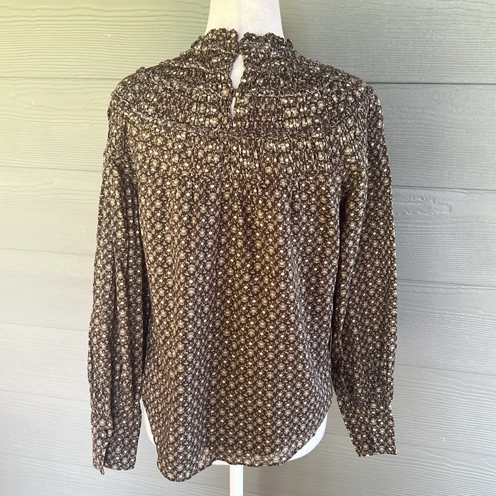 Rebecca Taylor Ruched Neck Floral Top - Image 7