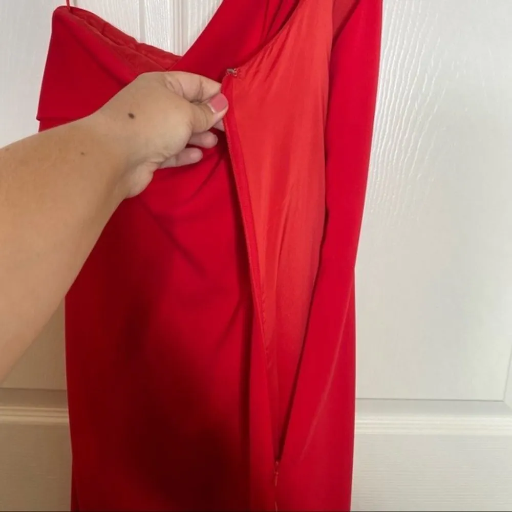 NWT Revolve Jay Godfrey Stone One Shoulder Gown in Bold Red - Image 8