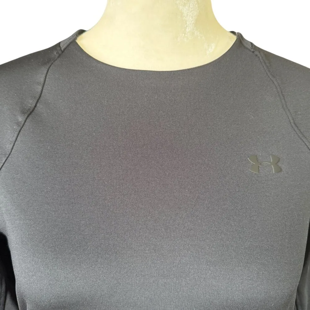 Under Armour fitted coldgear black stretchy long sleeve athletic shirt size S - Image 5