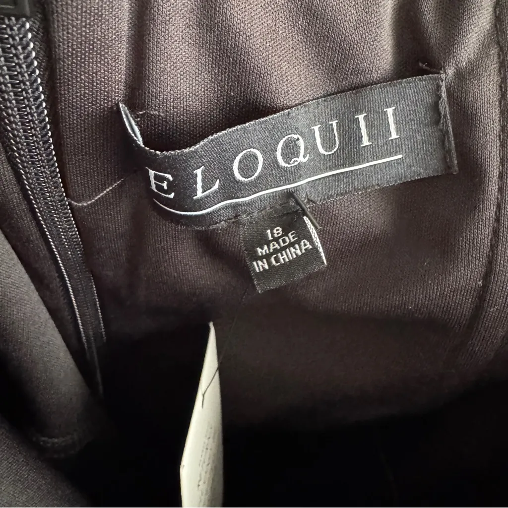 Eloquii black sweetheart neckline sheath dress size 18 - Image 3