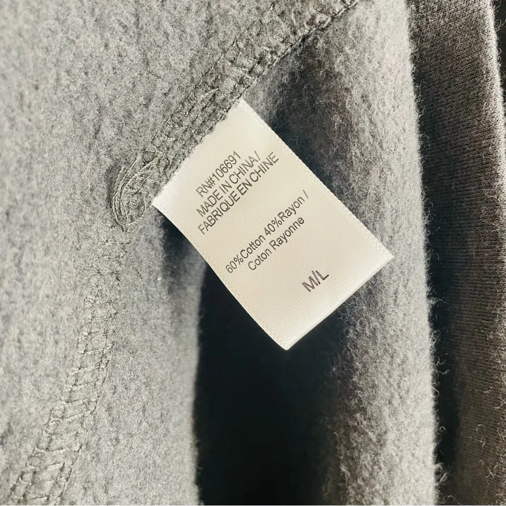 Young Fabulous & Broke Sandrine Coat Drape Hooded Quilted Jacket Grey Size M/L - Image 13