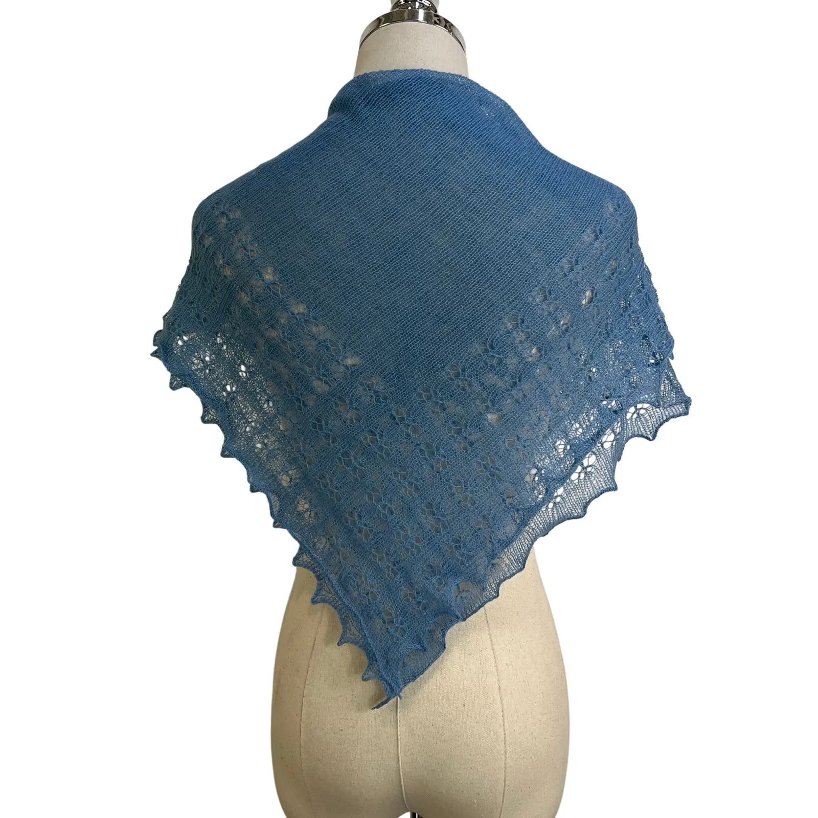 Vintage Glen Appin Wool Square Scarf Blue - Image 2
