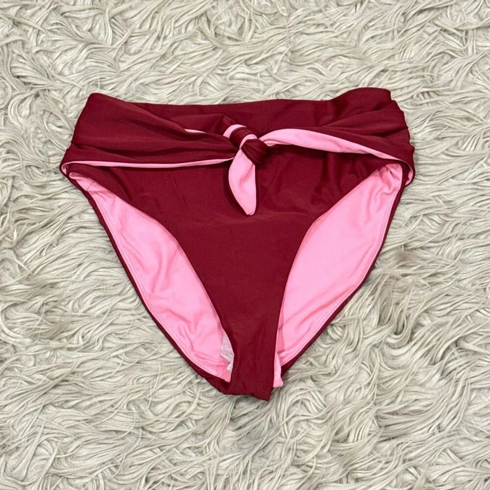 Veronica Beard Azoia Tie Front Bikini Bottom size Small - Image 2