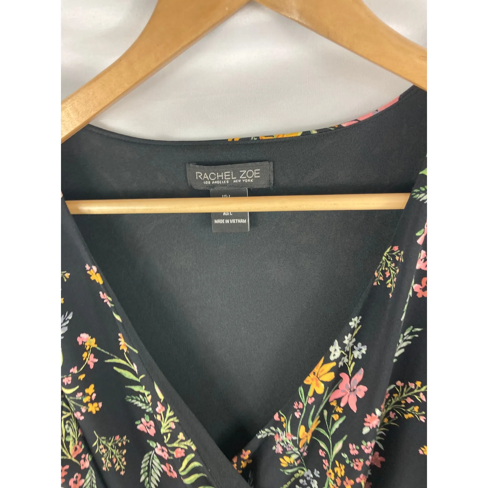 Rachel Zoe Floral Print Tie Waist Midi Dress Size Large - Image 3