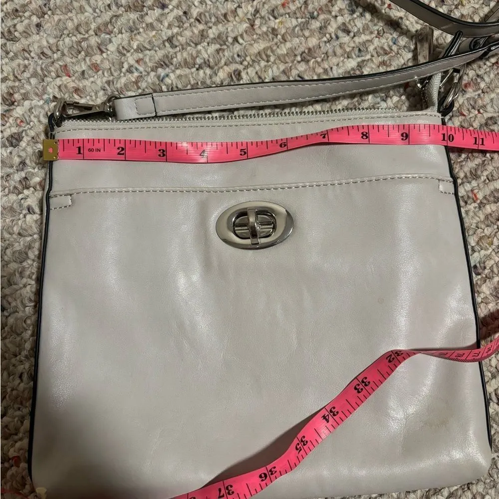 Charming Charlie Gray Silver Crossbody Purse - Image 6