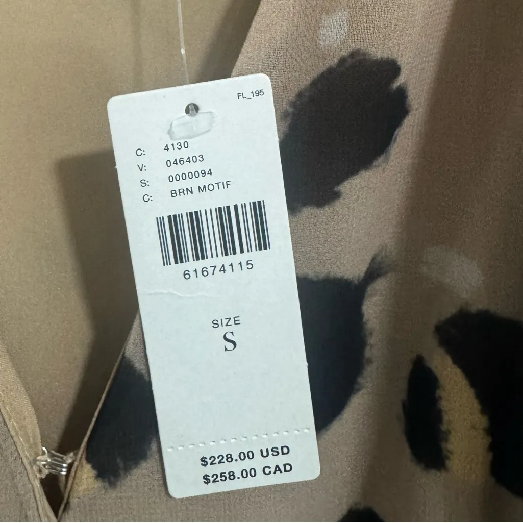 New Anthropologie Hutch Lala Leopard Wrap Maxi Dress - Image 6