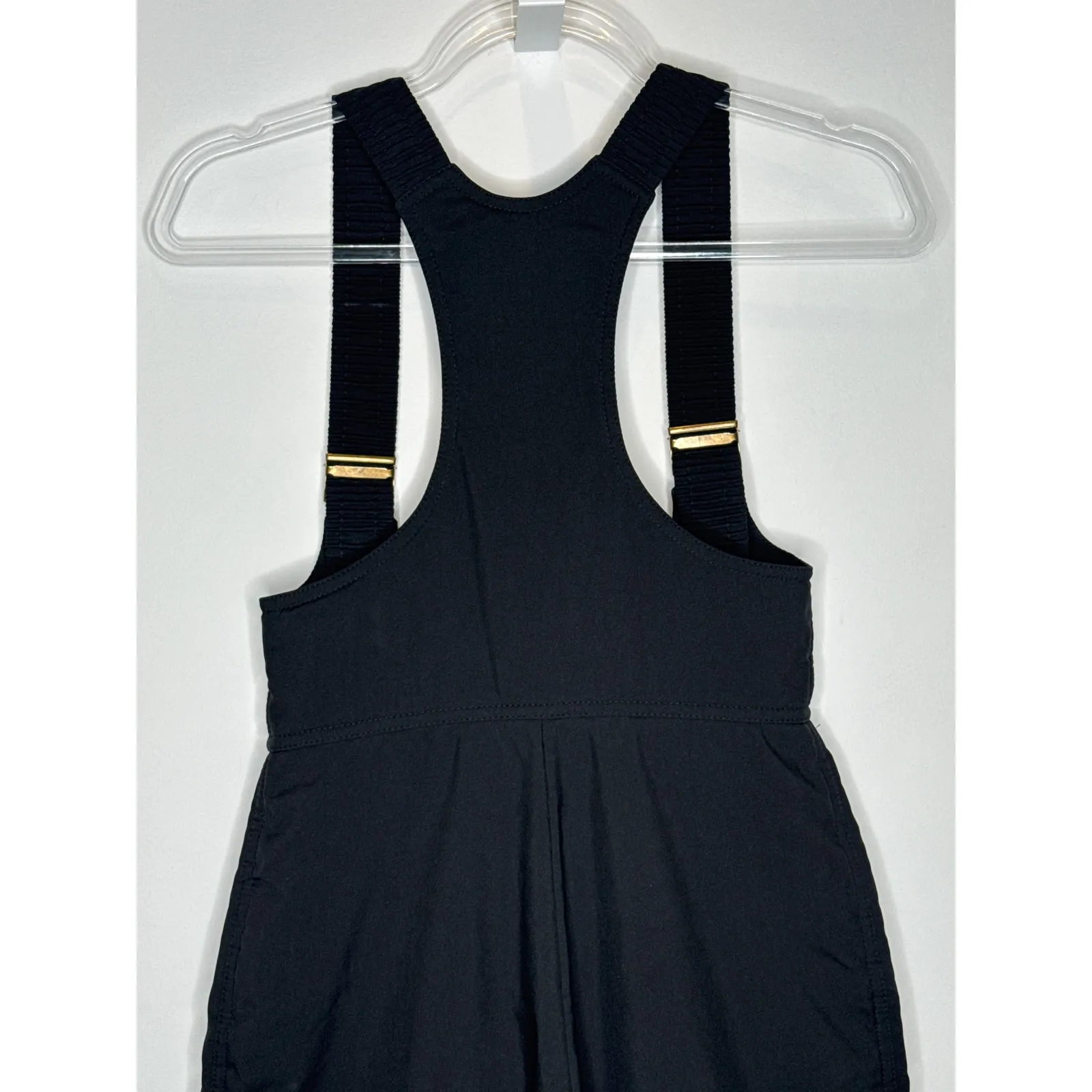 Vintage 1980s–90s Fera Black Quilted Ski Bib Overalls with stirrups 4 petite Size 4P - Image 5