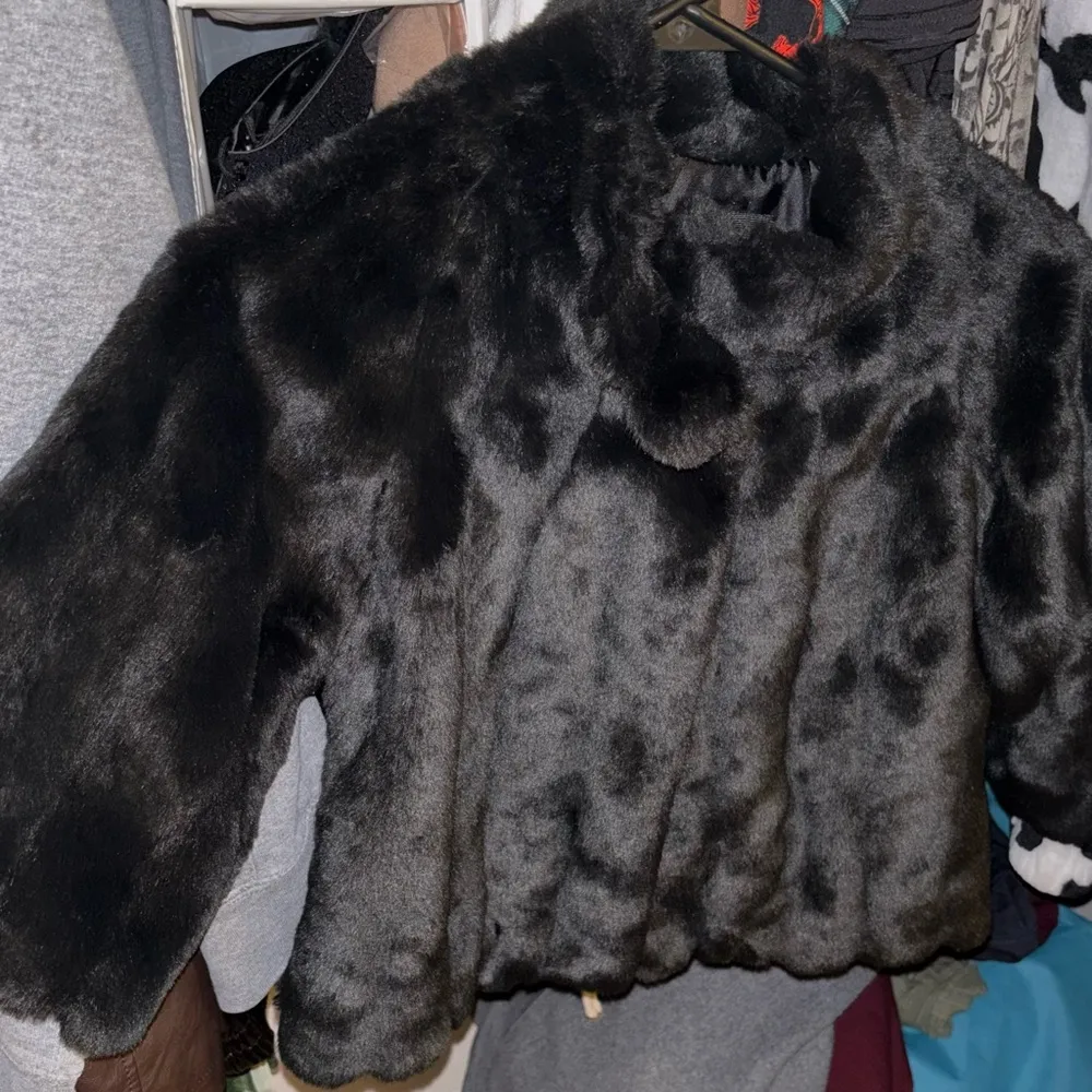 Black Faux Fur Coat - Image 2