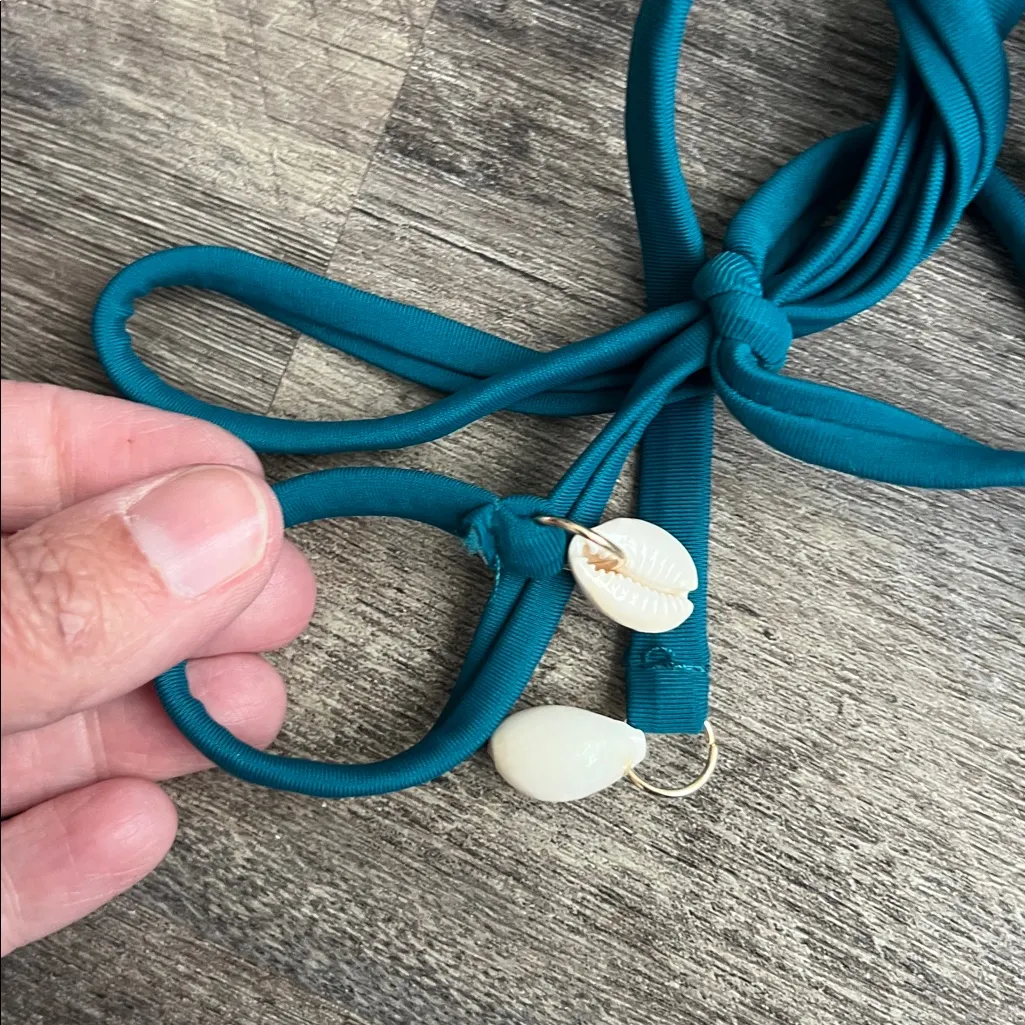 ZAFUL Multiway Triangle Bikini Set – Fishnet Side-Tie Bandeau Halter (XL) ♦️ - Image 4