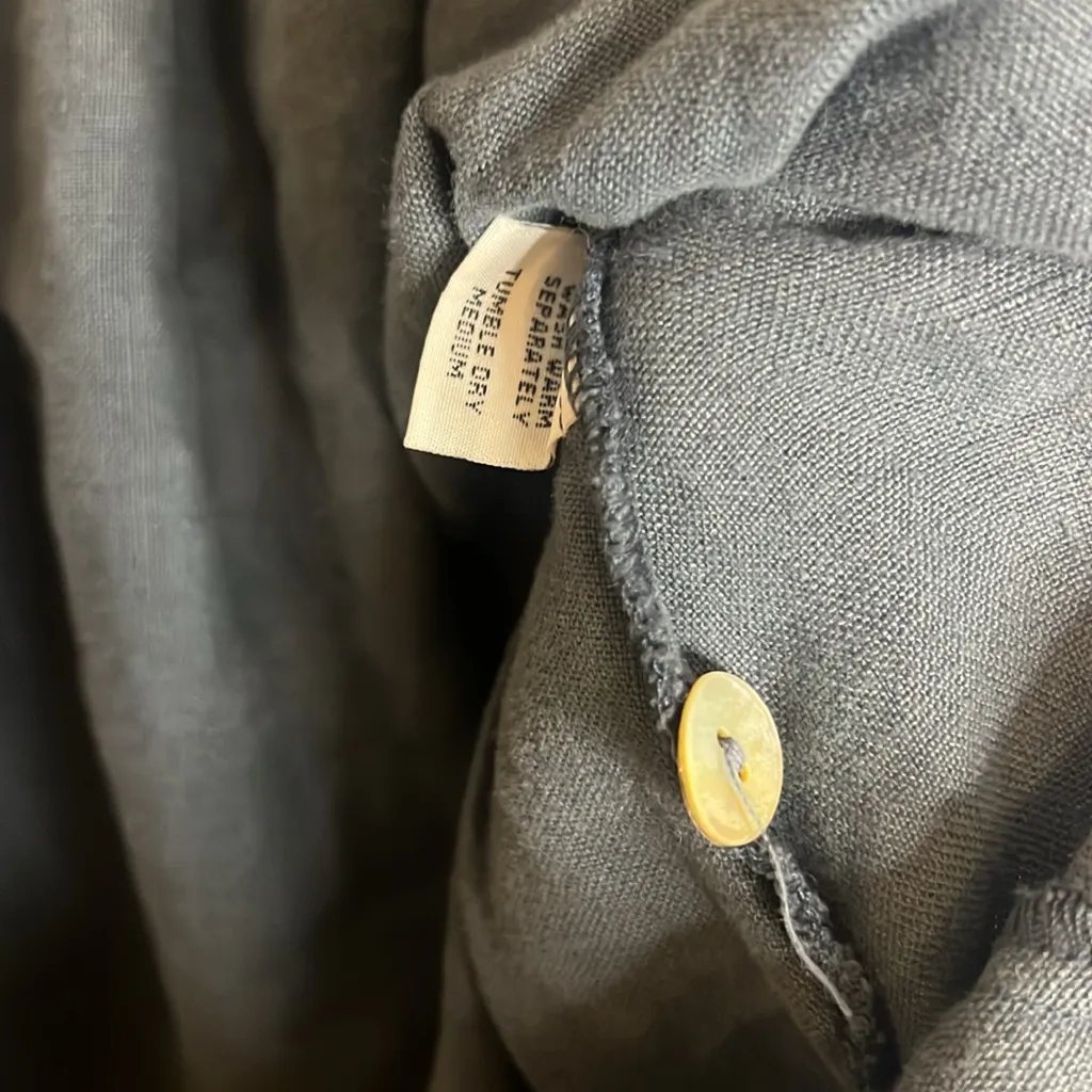 Cut Loose Linen Pleat Midi Maxi Button A - Image 6