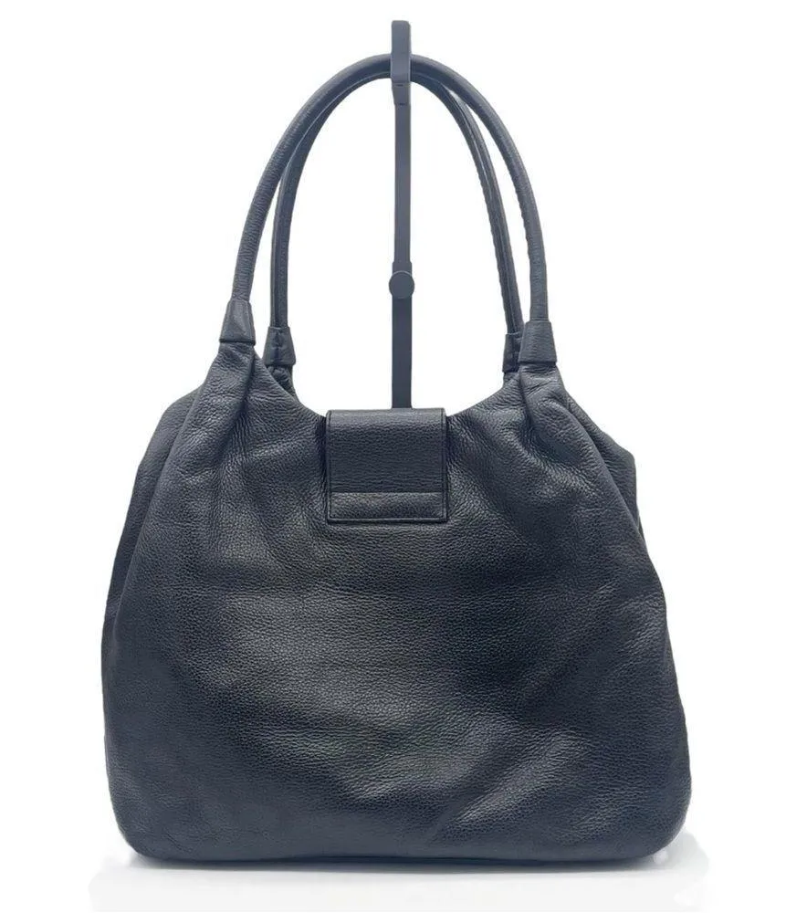 Kate Spade Bag Bexley Stevie Pebbled Black Leather Handbag Medium Slouchy Tote - Image 2