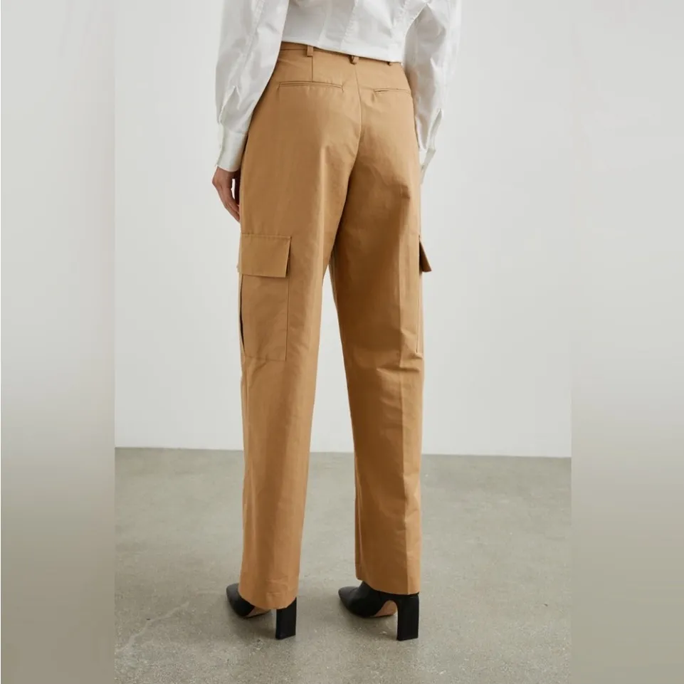 NWT Rails Daley Cotton & Linen‎ Cargo Pants In Camel size 8 $258 - Image 6